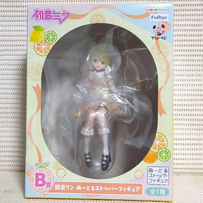 Bandai FuRyu Hatsune Miku Citrus Noodle Stopper 14CM PVC Model - Kagamine Rin