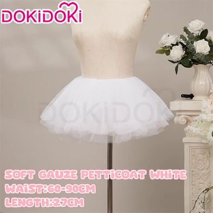 IN STOCK Underskirt Petticoats Bustle Cosplay Props DokiDoki Halloween Skirt Dress Petticoats Long Short White Black Bustle