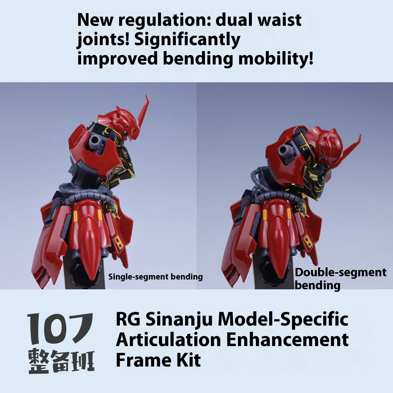 In Stock 107 Model Kits RG Sinanju Reinforced Movable Frame Modified Parts Mobile Suit Model Details Replacement Parts Assembly