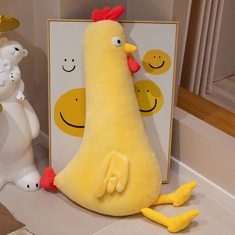 60-140cm Large Stuffed Animal Plush Pillow Yellow Chicken Plushies Huge Soft Plush Toy Huggable Chicken Sleep Pillow Cushions