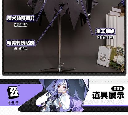 Zenless Zone Zero Vivian Cosplay Costume Wig Dress Uniform Headwear Mockingbird Carnival Halloween Party for Women Girls Props