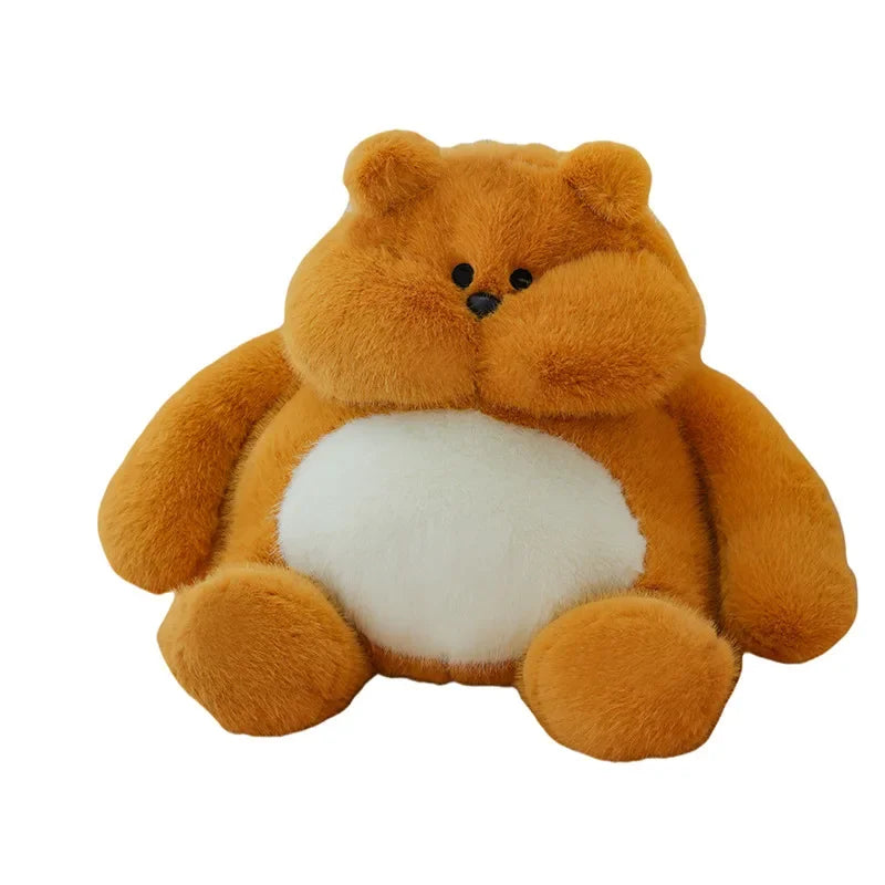 35-45cm Cute Muscle Bear Snot Bear Doll Sitting Posture Pull String Animals Stuffed Toy Soft 24CM Plush Bear Doll Kids Kawaii