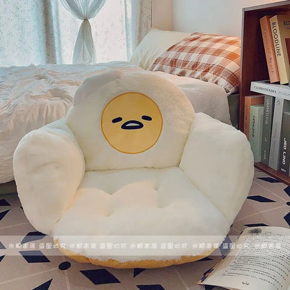 Comfortable Gudetama Seat Cushion Thickened Stuffed Anime Sitting Cushion Chair Warm Butt Bay Window Cushion Home Decor Gifts