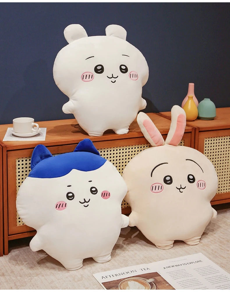 Very Soft Chiikawa Hachiware Usagi Back Cushion Big Size Cuddly Pillow Cartoon Stuffed Anime Sofa Bed Cushion Home Decor Gifts