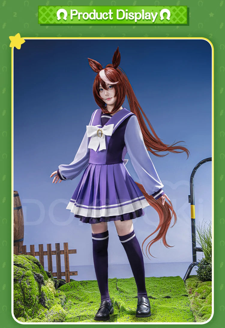 Tokai Teio Gold Ship Cosplay Costume Game【XS-2XL】DokiDoki-R Women School Uniform Cosplay Plus Size