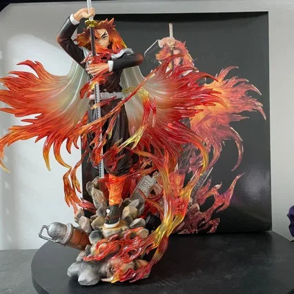30cm Demon Slayer Anime Figure Rengoku Kyoujurou Figurine Flame Hashira Model Pvc Statue Desktop Collection Birthday Toys Gifts