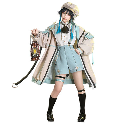 IN STOCK Venti Doujin Cosplay Game Genshin Impact DokiDoki-SR Venti Cute Cosplay Costume Detective Venti Genshin Impact Costume