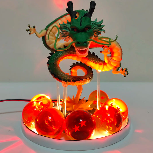 Anime Dragon Ball Z Action Figure Toys GK Shenlong Super Saiyan Figurine LED Light Scene Assembly PVC Model Collection Doll