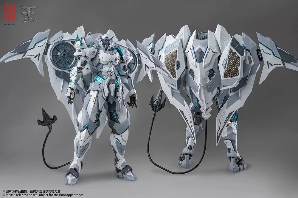 White Ghost CD-07W Series Alloly Die Cast Frame Action Figure Exquisite Desktop Decore Die-Cast Assembly Model Toy Surprise Gift