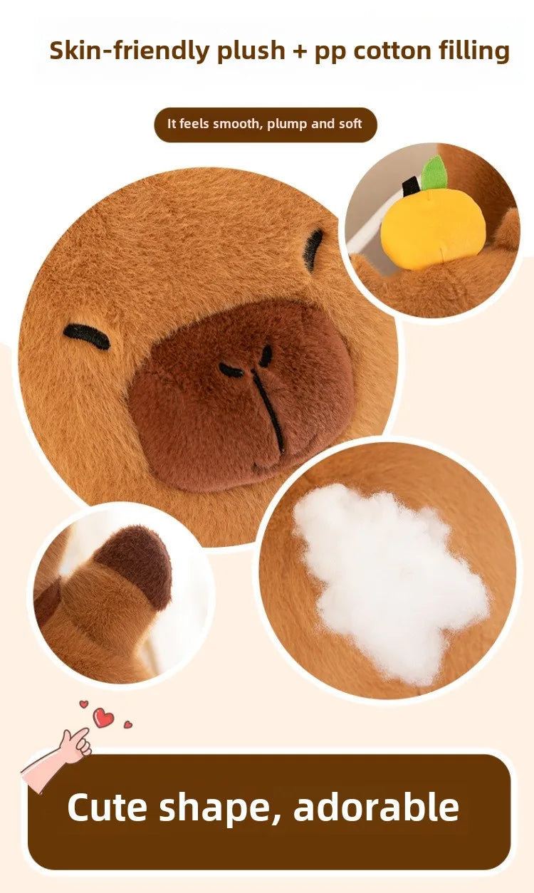 Creative Long Strip Capibala Pillow Cartoon Large Dolphin Doll Sleeping with Children Plush Toy Children Birthday Christmas Gift