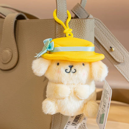 Sanrio Plush Doll Flower Series Cute Cinnamoroll Melody Plush Pendant Kawaii Hello Kitty Kuromi Plush Stuffed Doll Kid Xmas Gift