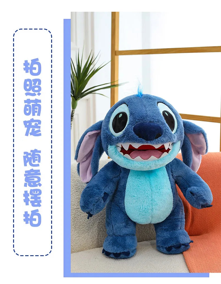 60cm Big Size Disney Stitch Cartoon Anime Plush Stuffed Doll Room Decoration Peluche Pillow Kawaii Plushies Ornaments Gifts