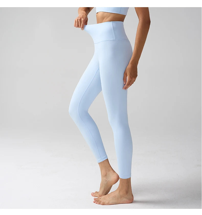High Waist Naked Feeling Leggings for Women – Fitness Running Yoga Gym and Casual Workout Tight Pants