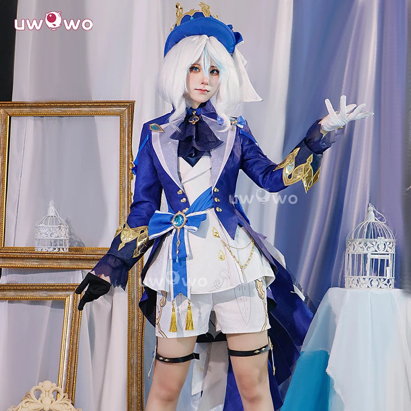 UWOWO Collab Series：Furina Cosplay GAME Genshin Impact Furina Focalors Hydro Archon Fontaine Rococo Furina Cospaly Outfit