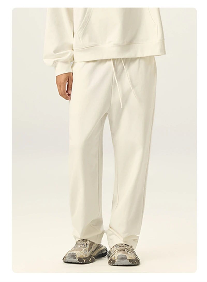 ZODF 2025 Winter Man Basic 420gsm Straight Pants Unisex Loose Clean Fit Sport Trousers Brand Streetwears HY0061