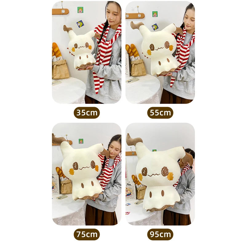 35/95cm Mimikyu Large Pokemon Plush Toys Anime Doll Cartoon Pikachu Pokémon Plushie Kawaii Stuffed Gift for Kids Birthday Xmas