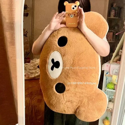 75CM Big Size Rilakkuma Kawaii Cartoon Anime Plush Stuffed Doll Room Decoration Plushies Pillow Cute Peluche Ornaments Gifts