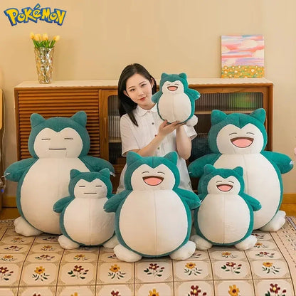 30/45/60CM Big Size Pokémon Cute Snorlax Plush Toy Cartoon Anime Plushies Peluche Home Decor Sleeping Pillow Children Toy Gift