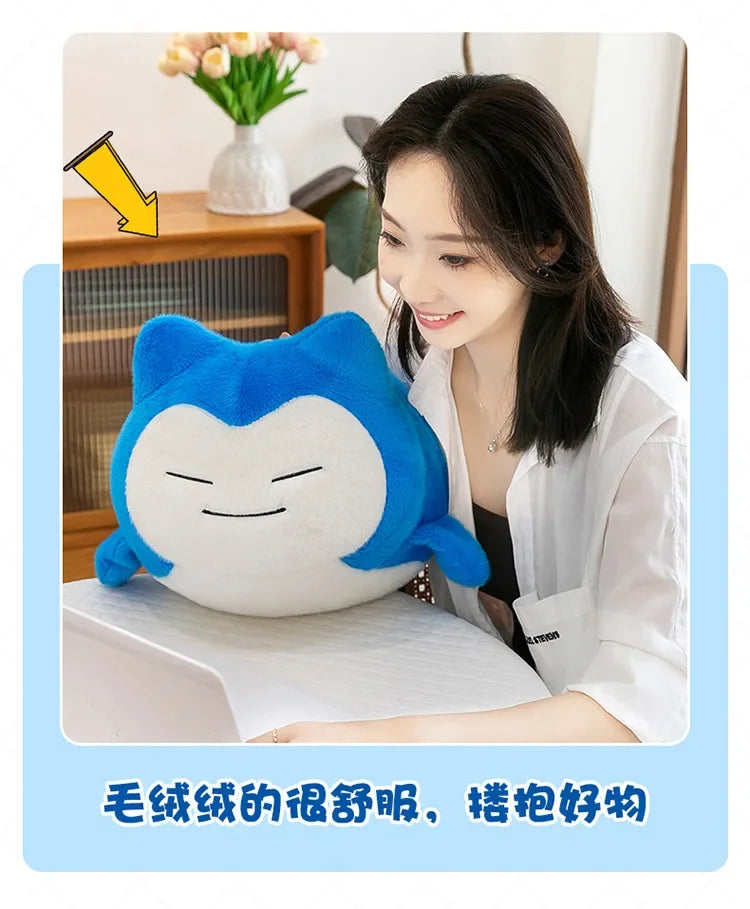 30-65cm Pokemo Snorlax Plush Toy Pillow Cute  Anime Cartoon Snorlax Doll Huge Cushion Sleep Pillow for Kids Birthday Xmas Gift