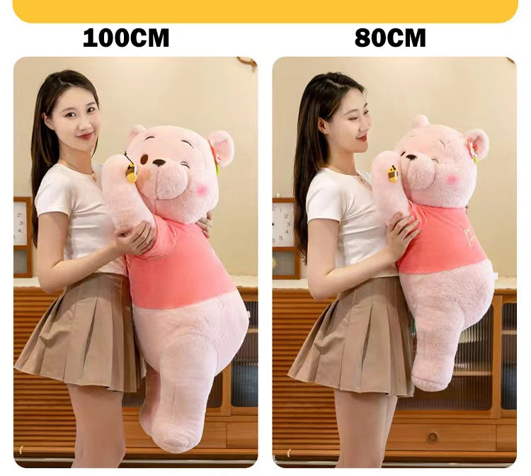 40-100CM New Disney Winnie the Pooh Bear Doll Cartoon Plush Toy Cute Anime Soft Pillow Stuffed Kawaii Children's Birthday Gift