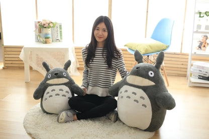 Cartoon Totoro With Lotus Leaf Plush Toy Soft Stuffed Movie Anime Totoro Plushies Throw Pillow Japanese Style Doll Gifts Girl
