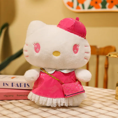 Sanrio 65cm cute Fluffy Kawaii Hello Kitty Plush Toy in Dress Scented Doll Large Stuffed Animal for Kids Birthday Christmas Gift