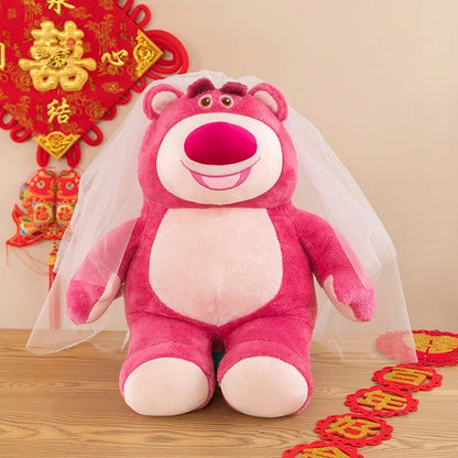 New 40-80cm Large Size Kawaii Strawberry Bear Series Plush Toy Pillow Doll Wedding Interior Accessories Couple Gift
