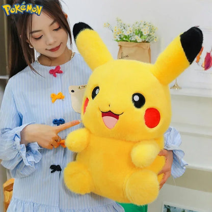 35-60CM Long-haired Pikachu Plushies Kawaii Pokemon Peluche Cartoon Anime Comfortable Soft Doll Ornament Children Toy Gifts