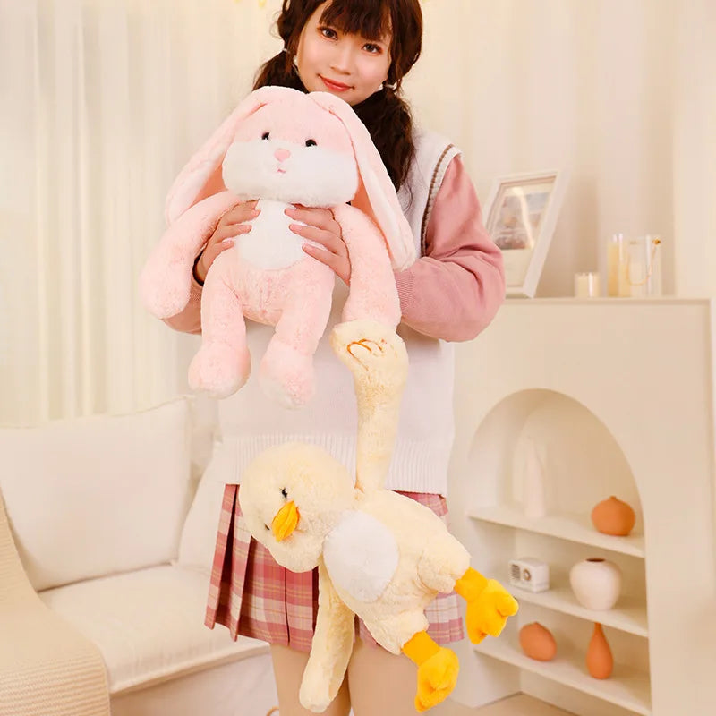 Funny Peek A Boo Frog Plushie Toy Stuffed Soft Bunny Hide Eyes Shiba Inu Dog Panda Crocodile Duck Toys for Kids Birthday Gift