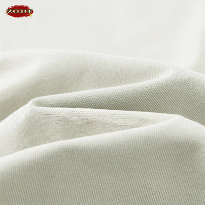 ZODF New 2025 Men Basic Solid 255gsm Cotton T-Shirts Unisex Loose Breathable Comfortable T Shirt Brand Clothes HY0973