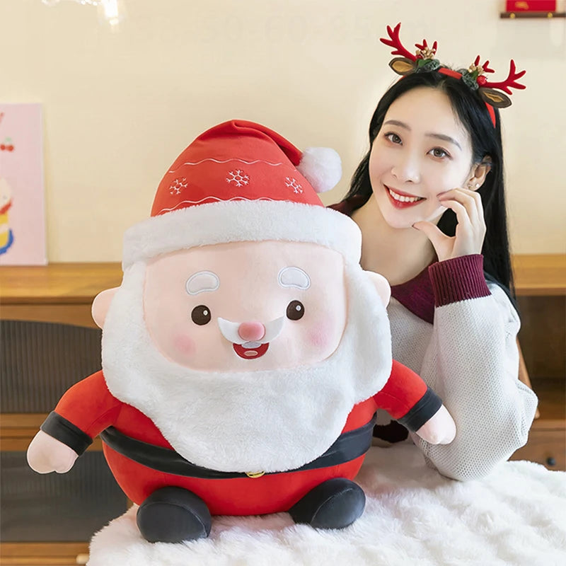 New 50cm Plush Santa Claus Doll Stuffed Toy Cuddly Pillow Christmas Gift for Kids Birthday Xmas Present Wholesale Small Gift