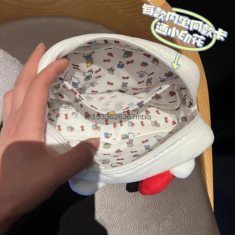 Large Capacity Storage Bags Plush Bag Kuromi My Melody Cinnamoroll BADBADTZ-MARU Cosmetic Bag High Quality Pencil Case Gift Girl