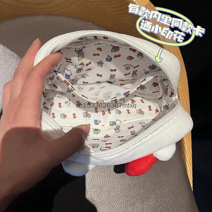 Large Capacity Storage Bags Plush Bag Kuromi My Melody Cinnamoroll BADBADTZ-MARU Cosmetic Bag High Quality Pencil Case Gift Girl