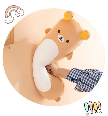 60/80/100cm Big Size Rilakkuma Kawaii Anime Plush Stuffed Doll Cartoon Room Decor Plush Pillow Children's Holiday Gift