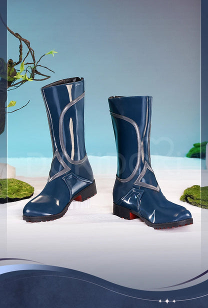 IN STOCK Anaxa Sunday Jiaoqiu Shoes Cosplay Game Honkai: Star Rail Cosplay DokiDoki-SR Men Black Boots Anaxa Cosplay Boots