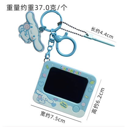 Genuine Sanrio Hello Kitty Kuromi Melody Pachacoo Cinnamoroll Hangyodon Gudetama Writ Boar Graffiti Toy Keychain Birthday Gift