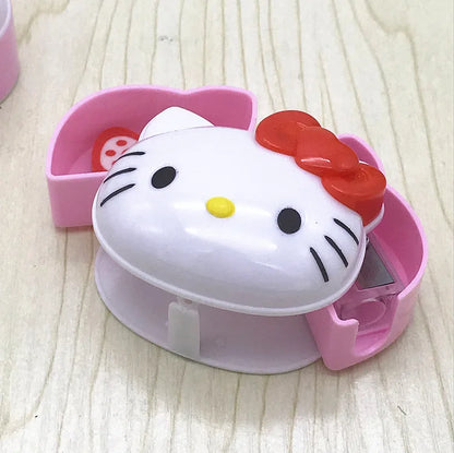 24pcs Sanrio Cartoon Creative Kt Pencil Sharpener+rubber Two-in-one Student Stationery Set Children's Dual-use Prizes Wholesale