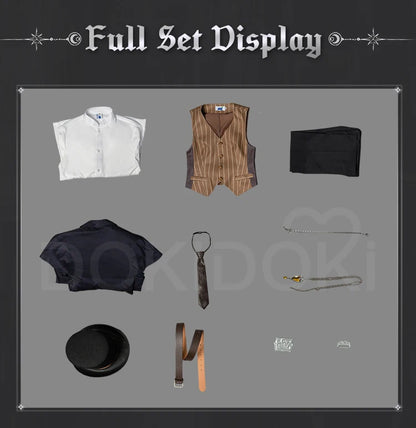 IN STOCK Klein Moretti Cosplay Costume Anime Lord of the Mysteries DokiDoki-SR Men Black Suit Klein Moretti Cosplay Hat