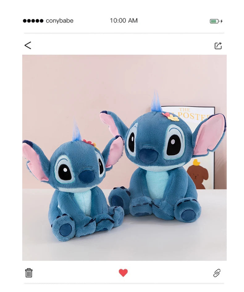 Disney 70cm Large Size Lilo&Stitch Plush Stuffed Doll Cartoon Animal Sleeping  Pillow Room Decoration Softmaterial Toy for Gift