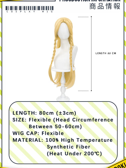 IN STOCK Marcille Donato Wig Anime Delicious in Dungeon Cosplay Wig DokiDoki Women Yellow Long Hair Heat Resistant Free Wig Cap