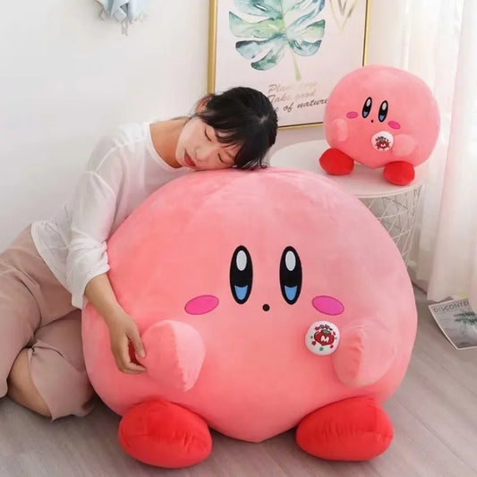 60cm Big Size Kirby Kawaii Cartoon Anime Plush Stuffed Doll Room Plushies Pillow Ornaments Cute Peluche Children's Holiday Gifts