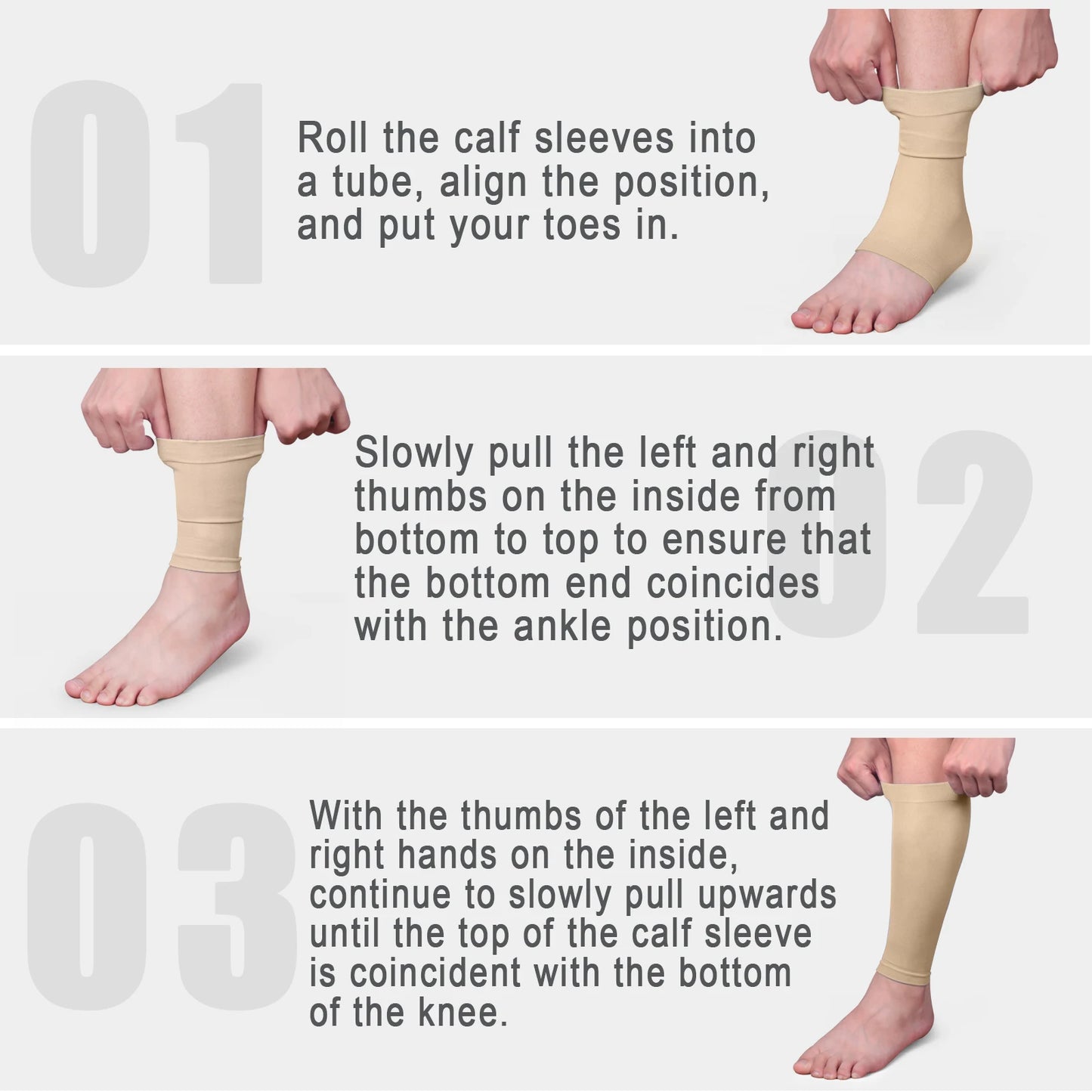 Breathable Elastic Compression Calf Support Sleeves 1 Pair for Football Cycling Running Jogging Men Women