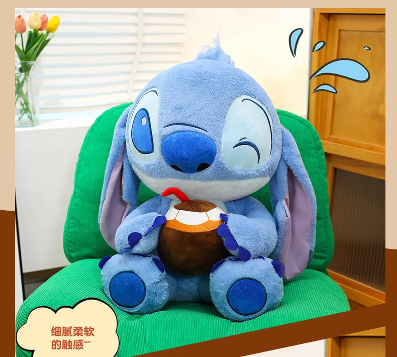 Disney 30-70cm Lilo&Stitch Cute Cartoon Dolls Toys Anime Soft Stuffed Dolls Pillow Appease Toys Birthday Decoration Toys Girls