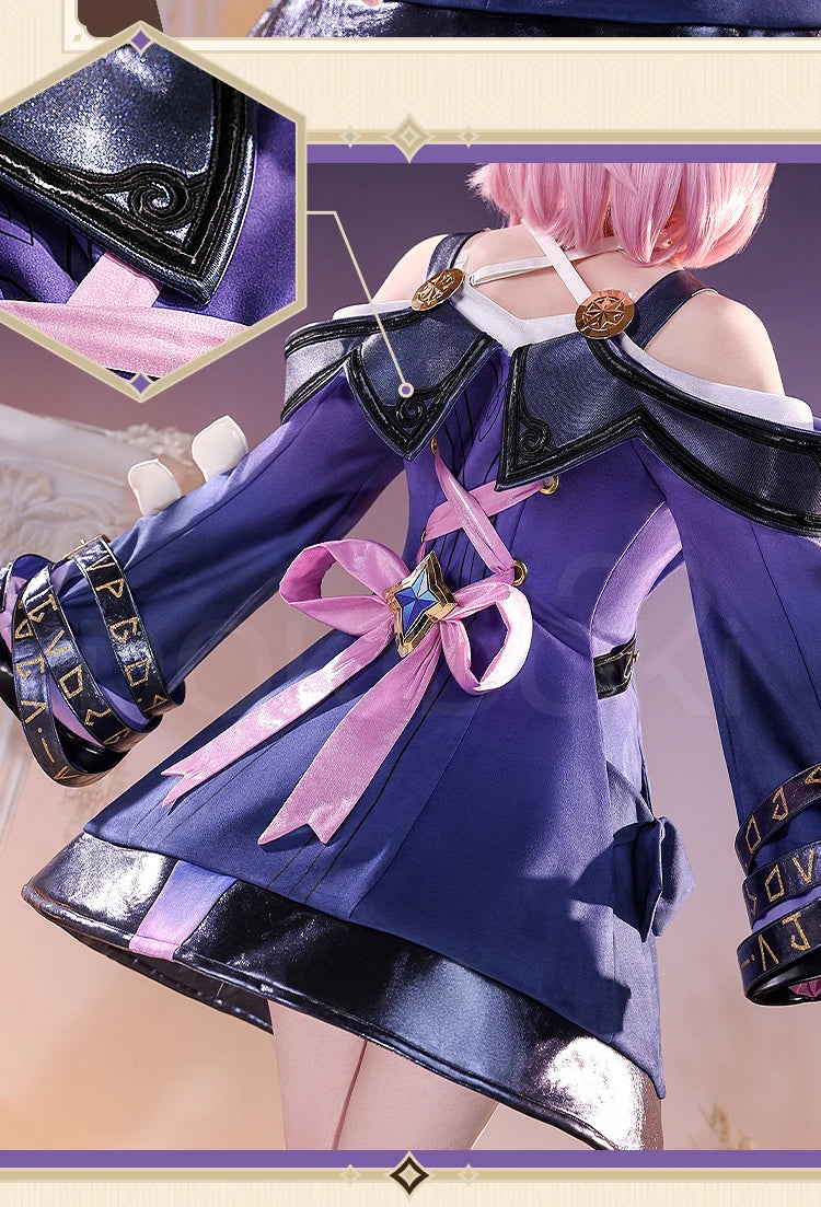 IN STOCK Cyrene Cosplay Costume Game Honkai: Star Rail【S-2XL】DokiDoki-SR HSR Metal Accessories Cyrene Wig Plus Size