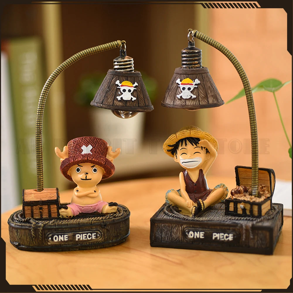 One Piece Anime Figure Luffy Chopper Figures 3D LED Night Light Desktop Lamp GK Statue Room Decora Desk Birthday Christmas Gift