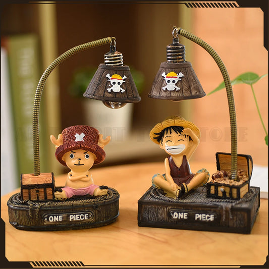 One Piece Anime Figure Luffy Chopper Figures 3D LED Night Light Desktop Lamp GK Statue Room Decora Desk Birthday Christmas Gift