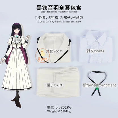 Anime Rock Is A Lady's Modesty Otoha Kurogane Cosplay Costume Wig JK Skirt Lilisa Suzunomiya Halloween for Women Carnival iCoser