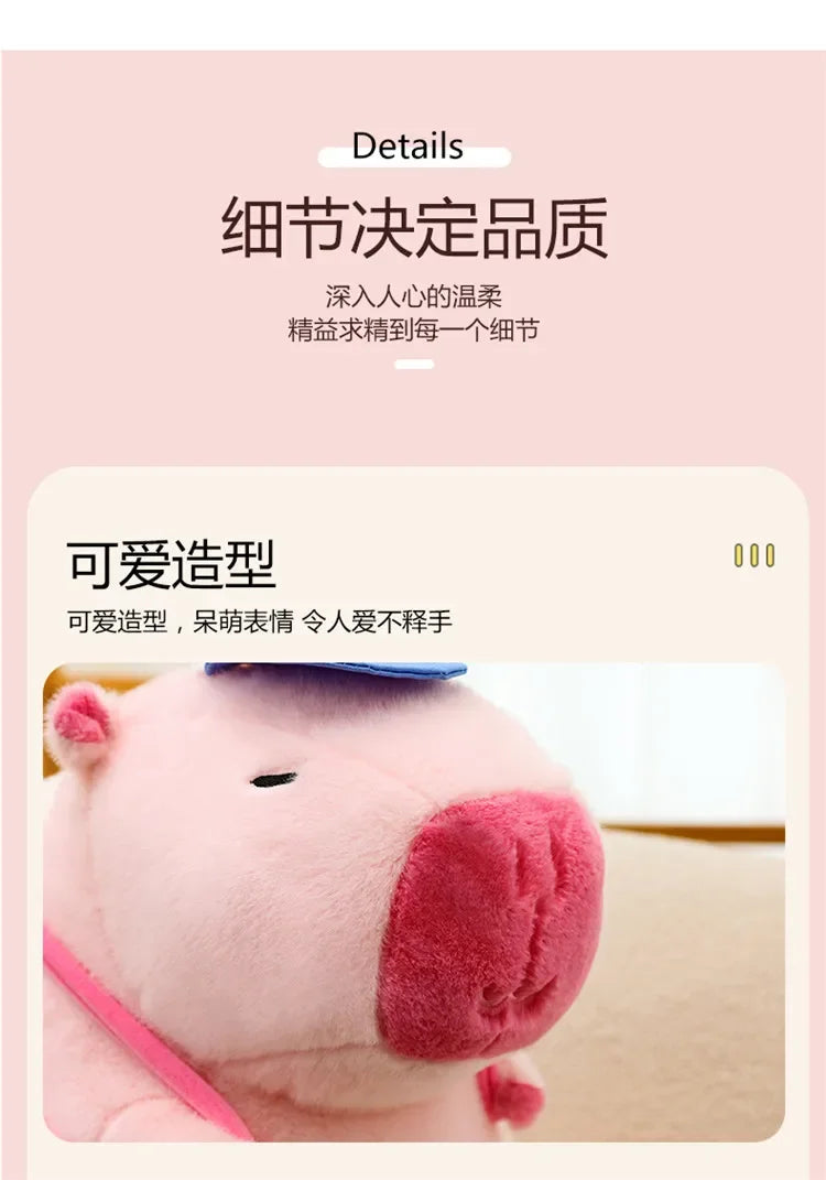 55cm Big Size Capybara Cartoon Anime Plush Stuffed Doll Room Plushies Pillow Kawaii Peluche Ornaments Children's Holiday Gifts
