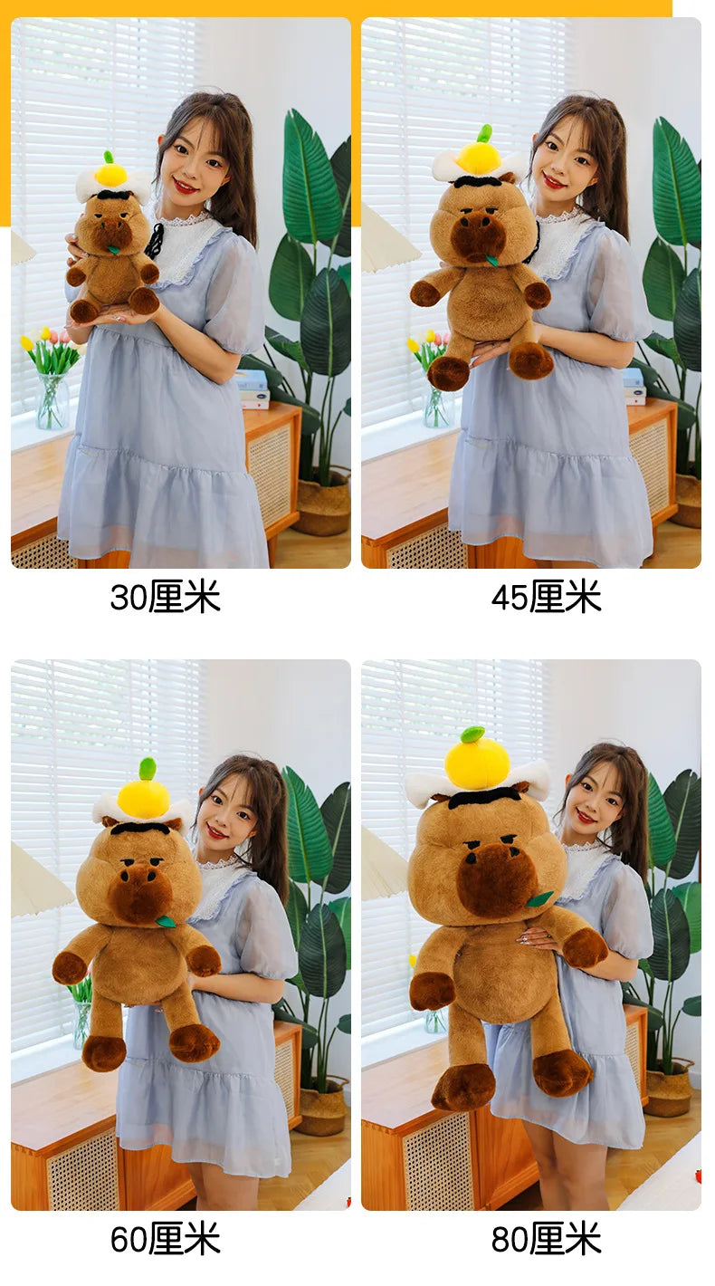 Capybara Plush Toy Stuffed Animal for Kids Birthday Christmas Gift Soft Cuddly Doll Comforter Wholesale Cute Capybara Pillow