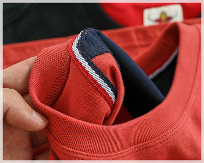 Autumn New American Retro Long-sleeved O-neck Letter Printed T-shirt Men's Fashion Simple 100% Cotton Washed Casual Sport Tops